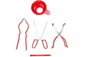 Farm to Table Canning Tool Set, 5 Piece, Red