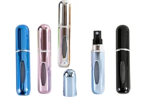 5 Pcs Mini Refillable Perfume Atomizer Bottles,5ml Travel Size Spray Bottles,Empty Perfume Refill Pump for Traveling and