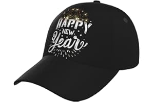 ASYG Happy New Year Baseball Cap Christmas Trucker Hat for Men Women Adjustable Outdoor Happy New Year Snapback Hat
