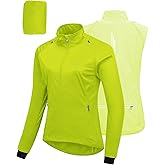 33,000ft Women's Zip Up Lightweight Athletic Workout Yoga Cycling Track Running Jacket Waterproof Windproof Reflective
