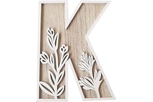 Generic 5" Decorative Solid Block Wooden Letters Alphabets Words Natural Finished Wood Freestanding Shelf or Tableware Names 