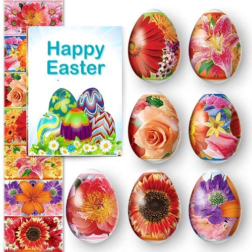 Lot of 2 * 7 Easter Egg Decoration Thermo Heat Shrink Sleeve Wraps Pysanka for 14 Easter Eggs