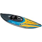 AQUAGLIDE Noyo 90 Inflatable 9 FT Kayaks for Adults Packable Family Friendly Adaptable 1 Person Single Rider Blow Up Touring Kayaking for Recreational Angler Fishing Hunting