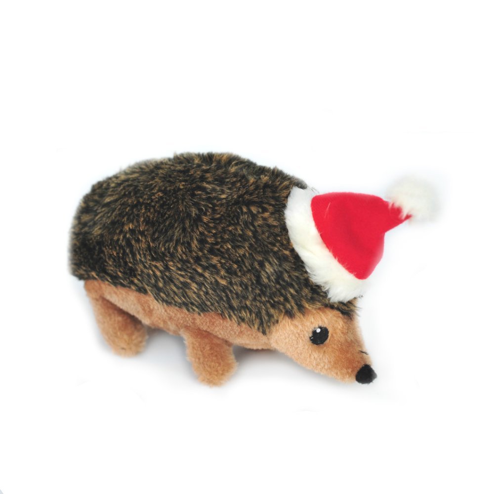 ZippyPaws Holiday Hedgehog Squeaky Plush Dog Toy, Large by