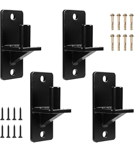 Rasugarlary Wall Mount Gate Hinges, Silver Farm Gate Hinge, 4 Pack Chain Link Fence Gate Hinge with 5/8 Hinge Pin (Screws Included), Heavy Duty Gate Hinges for Metal Gates Wooden Fences