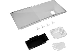 COGRICHBF Universal Grease Tray with Catch Pan for Nexgrill 720-0888s 720-0888, Charbroil, Dynaglo, Kenmore, BHG, Grill Master, Backyard, Uniflame, Expert Gas Grill, Drip Pan for 3/4/5/6 Burner Gas Grill Models