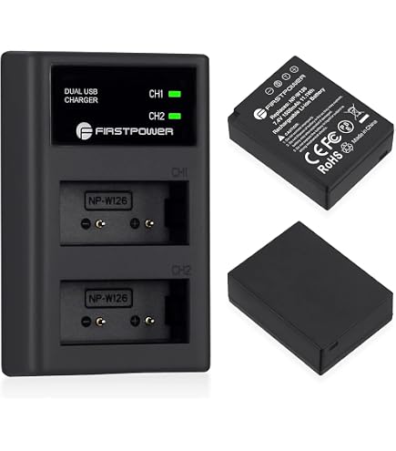 Kastar LTD2 USB Dual-Slot Charger For Fujifilm NP-W126 & NP-W126s Batteries - For X-S10, X-T Series Cameras