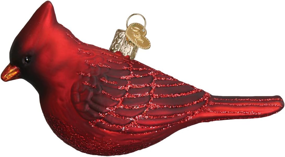 Ornaments - Old World Christmas Ornaments: Bird Watcher Collection Glass Blown Ornaments for Christmas Tree,Northern Cardinal