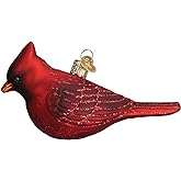 Old World Christmas Ornaments: Bird Watcher Collection Glass Blown Ornaments for Christmas Tree,Northern Cardinal
