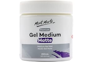 Mont Marte Premium Gel Medium Matte 250ml (8.5oz), Suitable for Acrylic Paints