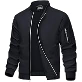 MAGCOMSEN Men's Jacket Lightweight Windbreaker Bomber Jacket Windproof Casual Jacket Zip Up Coats Outwear with 5 Pockets