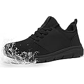 ZIGSAM Mens Non Slip Work Shoes Slip On Waterproof Zapatos Trabajo Food Service Chef Kitchen Water Resistant Sneakers Working Footwear
