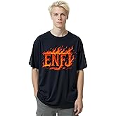 FROPEDGE Men's ENFJ Anime Summer Fire Breathing Swordsman Graphic Inspired Flame Power Streetwear Cotton T-Shirt for Men