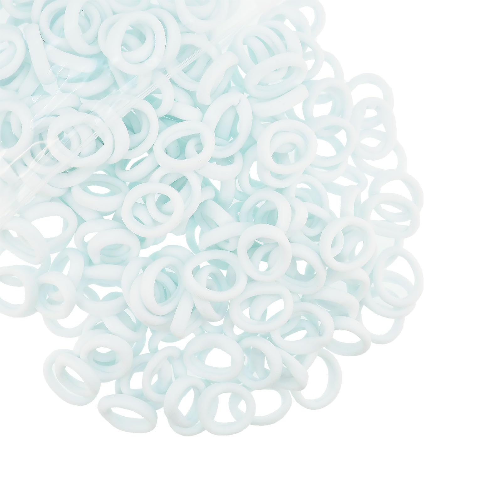 200 Pcs Solid Color Cotton Hair Ties Toddler Girls' Elastics Hair Ties Seamless Ponytail Holder Hair Accessories (white)