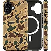 flewfun Magnetic for iPhone 16 Case Duck Camo Phone Case, Shockproof Slim Soft TPU and Hard PC Protective Cases Compatible with MagSafe Protective Designed for Boy Men Women