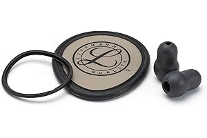 3M Littmann Stethoscope Spare Parts Kit – Black, Compatible with Ligthweight II S.E., Includes Snap Tight Soft-Sealing Small Eartips, Tunable Diaphragm & Rim, Non-Chill Bell Sleeve, 40020
