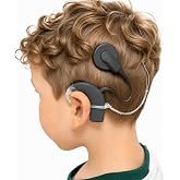 Black Hair Clip Lanyard for Hearing Aid or Cochlear Implant with 3 Silicone Loops