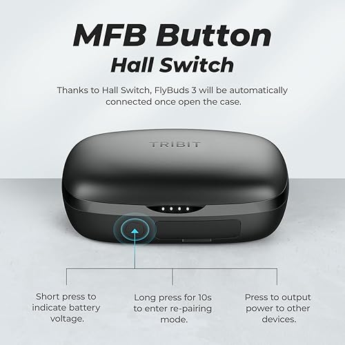 Tribit Wireless Earbuds, 100H Playtime Bluetooth IPX8
