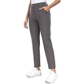 IUGA Stretchy Work Pants for Women 7/8 Ankle Golf Pants Pull On Business Casual Travel Dress Pants with Pockets