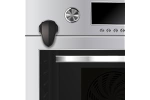 Oven Lock Child Safety New and Improved, Heat-Resistant, No Tools Needed, Easy Installation, Jet Black, by Moonybaby