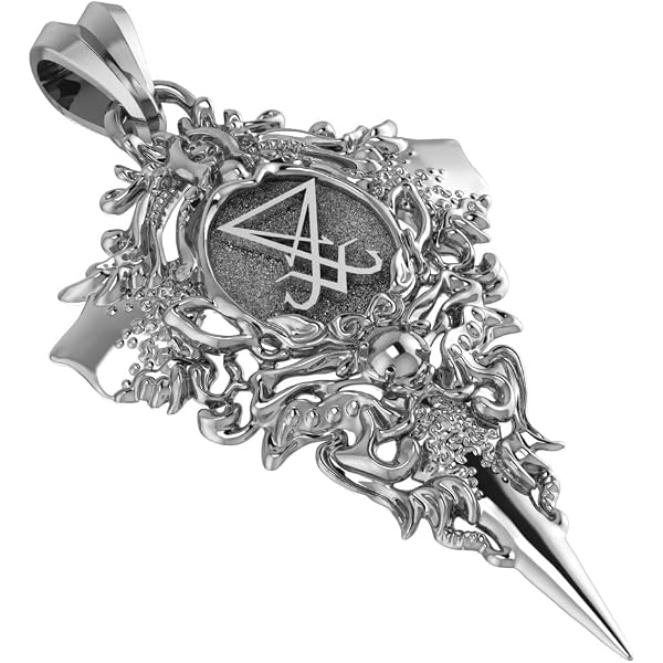 Stainless Steel Sigil Of Lucifer Ring – Devil Seal Satan Band Men's Jewelry