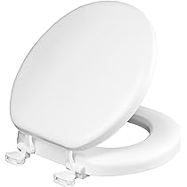 Siège De Toilette Allongé Porcher Blanc - Noyau Bois, Charnières Chromées, Neuf Jamais Installé (open Box)