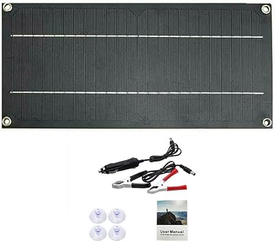 ARMYJY 60W 12V Solar Trickle Charger Battery Maintainer for Car Boat