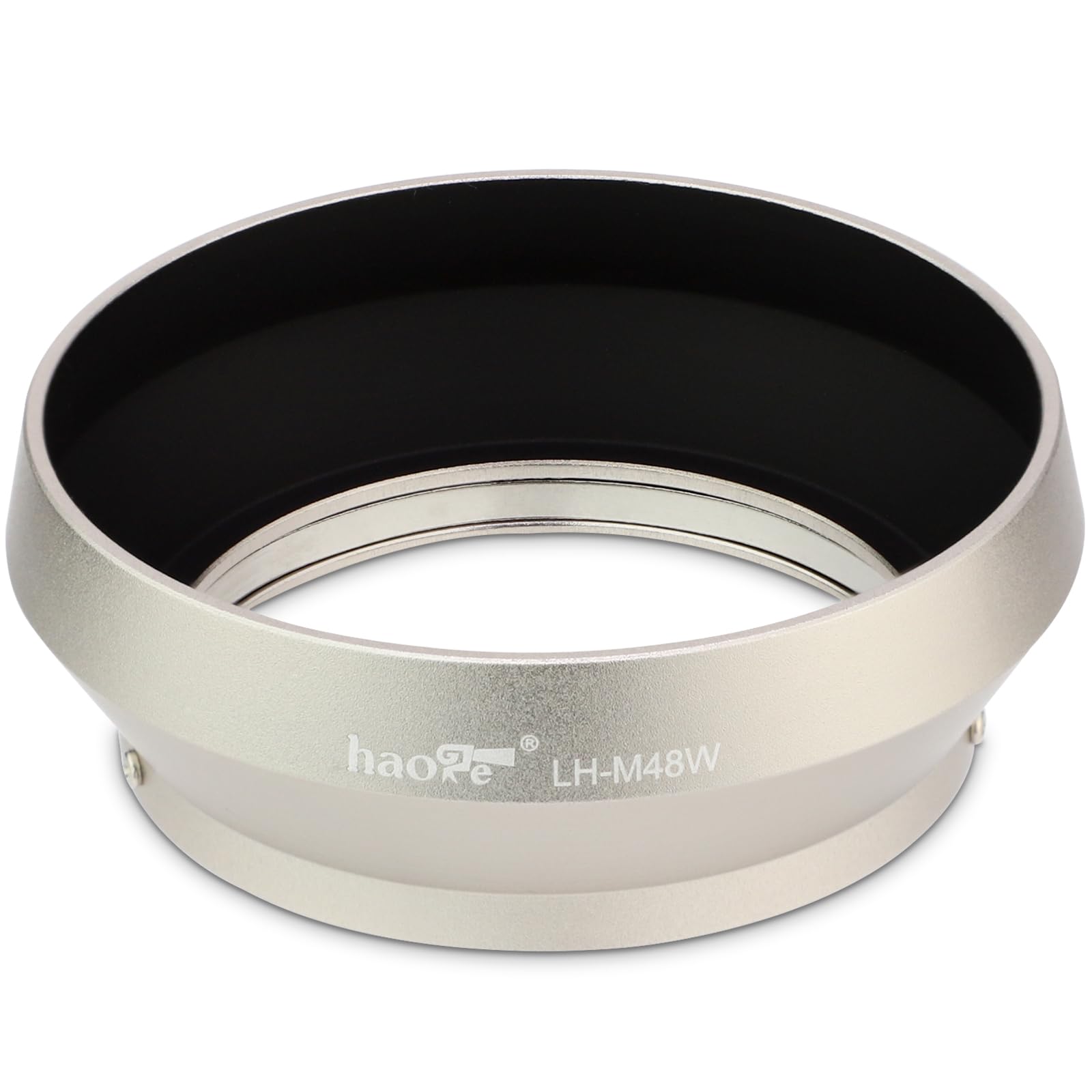 Haoge LH-M48W Round Metal Lens Hood for Olympus M.ZUIKO Digital 17mm F1.8 1:1.8 Lens Replaces Olympus LH-48B Silver