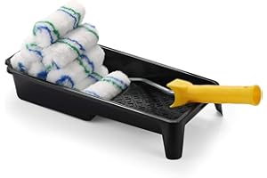 Paint Roller Tray Set, 4 inch Paint Roller, Paint Tray,Roller Frame, Small Paint Roller, Mini Paint Roller, House Painting Su