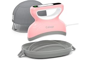Calogy Hat Press Heat Machine for Caps, Mini Portable Hat Heat Press with Timer, Max 410℉,Precision Temp Control ±5℉, Fast & Evenly Heating Curved Plate 2.76 * 6.3in for 6 1/2-8 hat，21-26 Girth（Pink）