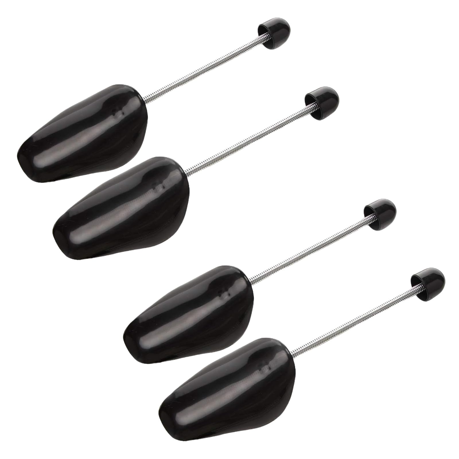 2 Pairs Adjustable Length Plastic Shoe Trees Shoe Stretcher Shoe Shaper Spiral Spring for Men Shoe Care Maintenance