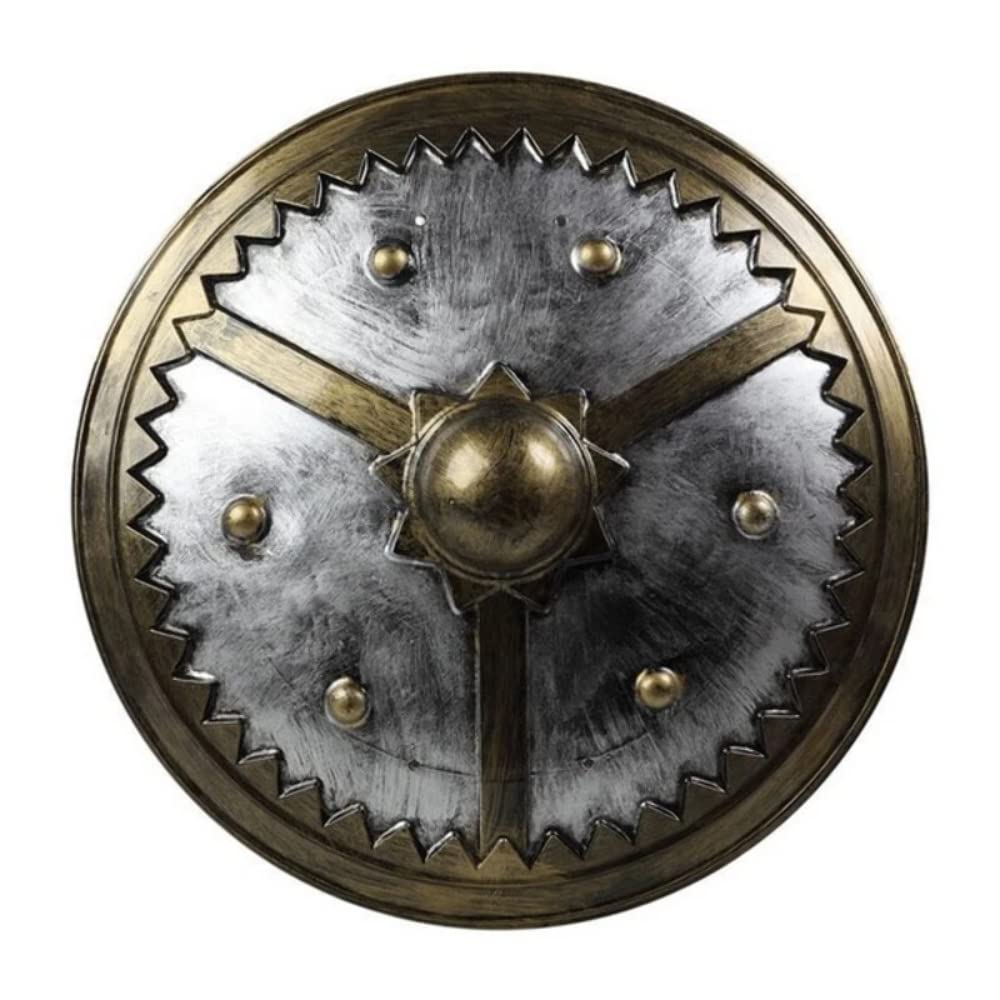 Atosa-62088 Atosa-62088 Roman and Greeks Shield Costume Accessory 59 cm Gold, Unisex, Adult 62088, One Size