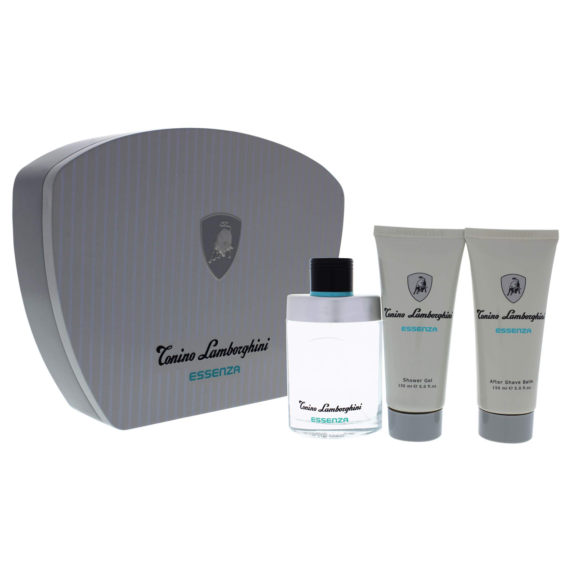 Essenza by Tonino Lamborghini for Men - 3 Pc GiftSet 4.2oz EDT Spray, 5oz After Shave Balm, 5oz Show,I0095666