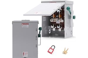 MXLTYMX 200 Amp Generator Transfer Switch, 120/240-Volt Manual Transfer Switch, 48000W General-Duty Double-Throw, NEMA-3R Enclosure for Outdoor and Indoor