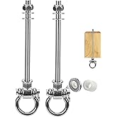 Yyiwhmy Stainless Steel 304 Swing Hangers with Bearings, Set of 2, Heavy Duty Screw Brackets for Hanging Chairs, Swings, Punching Bag, 1500LB Capacity