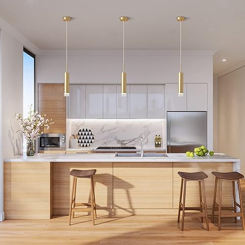 KCO Lighting LED Gold Mini Pendant Light Modern Kitchen Island