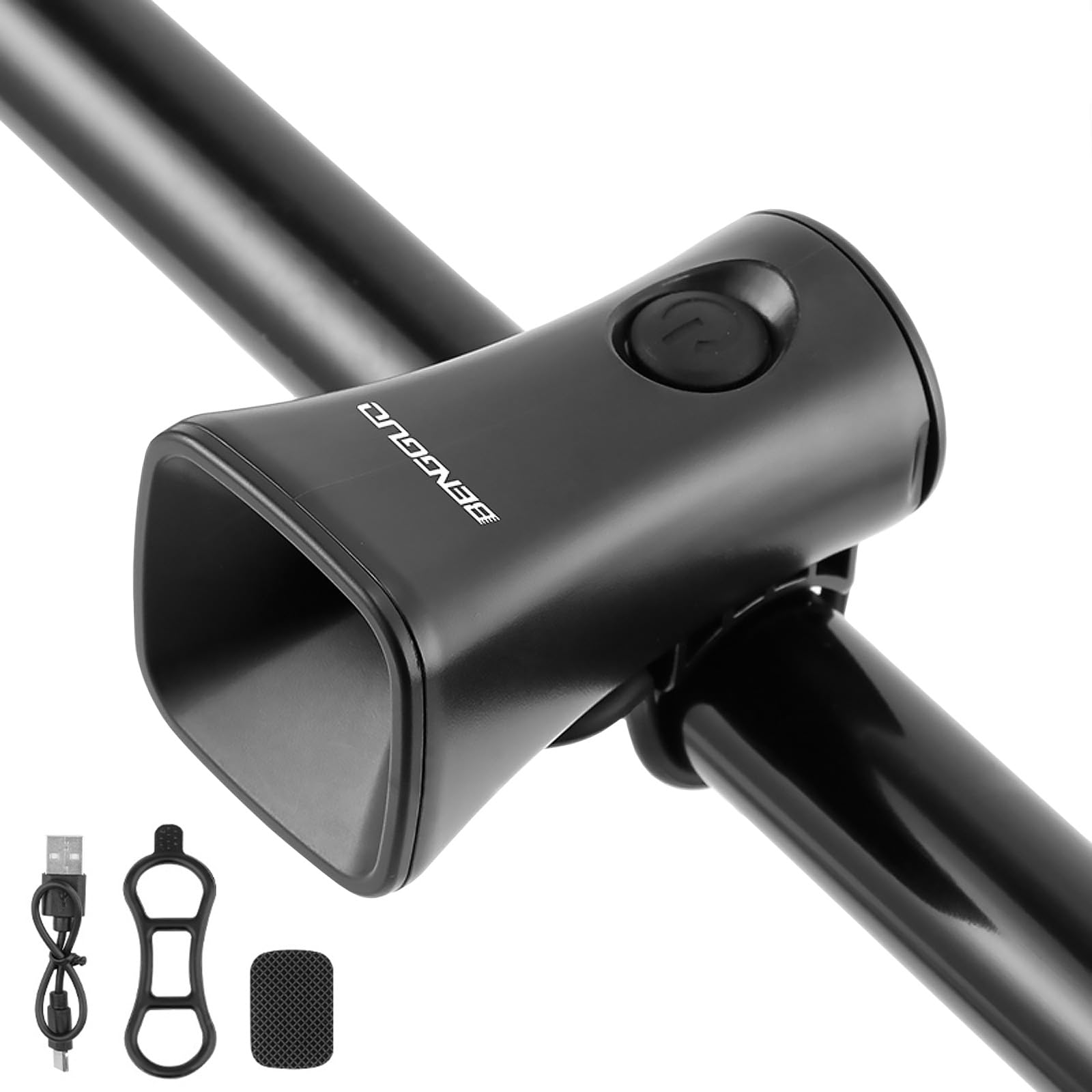 Cycling Electric Bell, USB Rechargeable Electronic Bicycle Bell, 5 Sound Modes Waterproof Horn for MTB Road Bike, E-bike, E-scooter, Children's Bike and So on