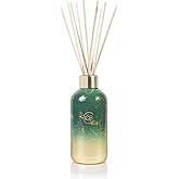 Capri Blue Glimmer Reed Diffuser Set - Includes Diffuser Sticks, Scented Oil, and Decorative Glass Bottle - Home Decor Room Freshener - Capri Blue Home Fragrance - Crystal Pine (8 fl oz)