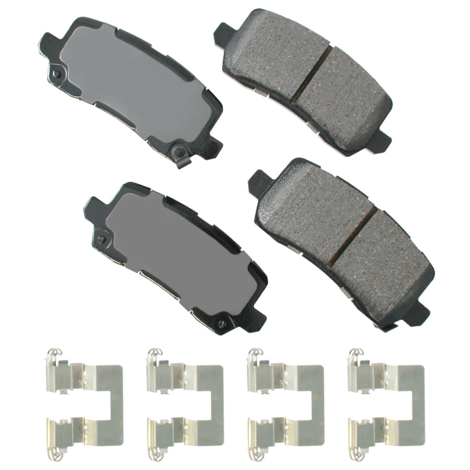 Photo 1 of Akebono ACT1698 Ultra premium Brake pad Set, grey