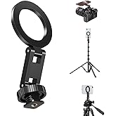 elitehood Magsafe Tripod Mount Adapter with 1/4” Screw & Hot Shoe, Lightweight Compact Cell Phone Tripod Mount for Camera, iPhone Camera Holder with Dual Hinges for iPhone 17 16 15 14 13 Series