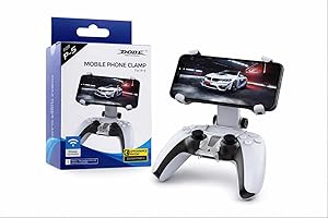 Mobile Gaming Phone Clip for PS5 Controller, Adjustable Smartphone Clamp Holder for Remote Play & Cloud Gaming, Compatible wi
