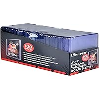 Ultra PRO 3" x 4" Clear Regular Top Loaders For Cards With Card Sleeves Bundle Standard Size 100ct Baseball Card Sleeves Trad