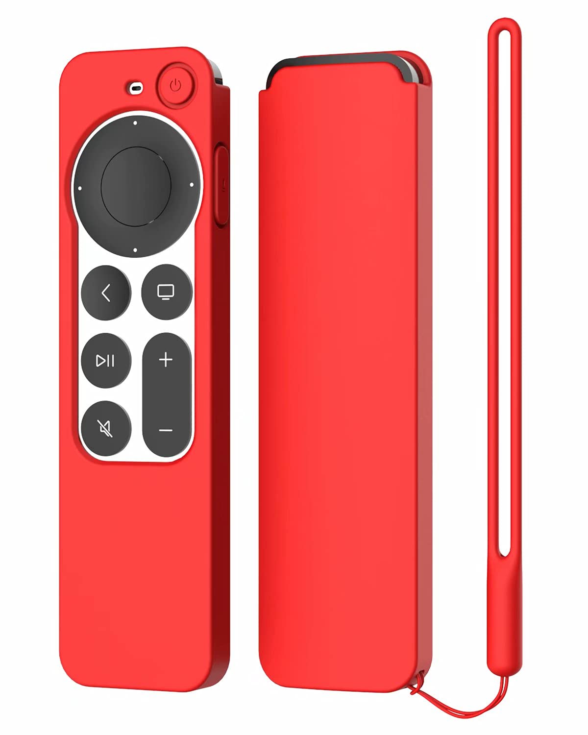 ARSUNOVO Protective Silicone Case Compatible with 2021 2022 Apple TV Siri 4K (2nd & 3nd Generation) Remote,Anti-Slipping Durable Full Protection, Shock Absorption Washable Case (Red)