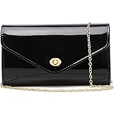 Patent Leather Envelope Clutch Womens Evening Handbag Stylish Shoulder Crossbody Bag for Dating Wedding Party Prom