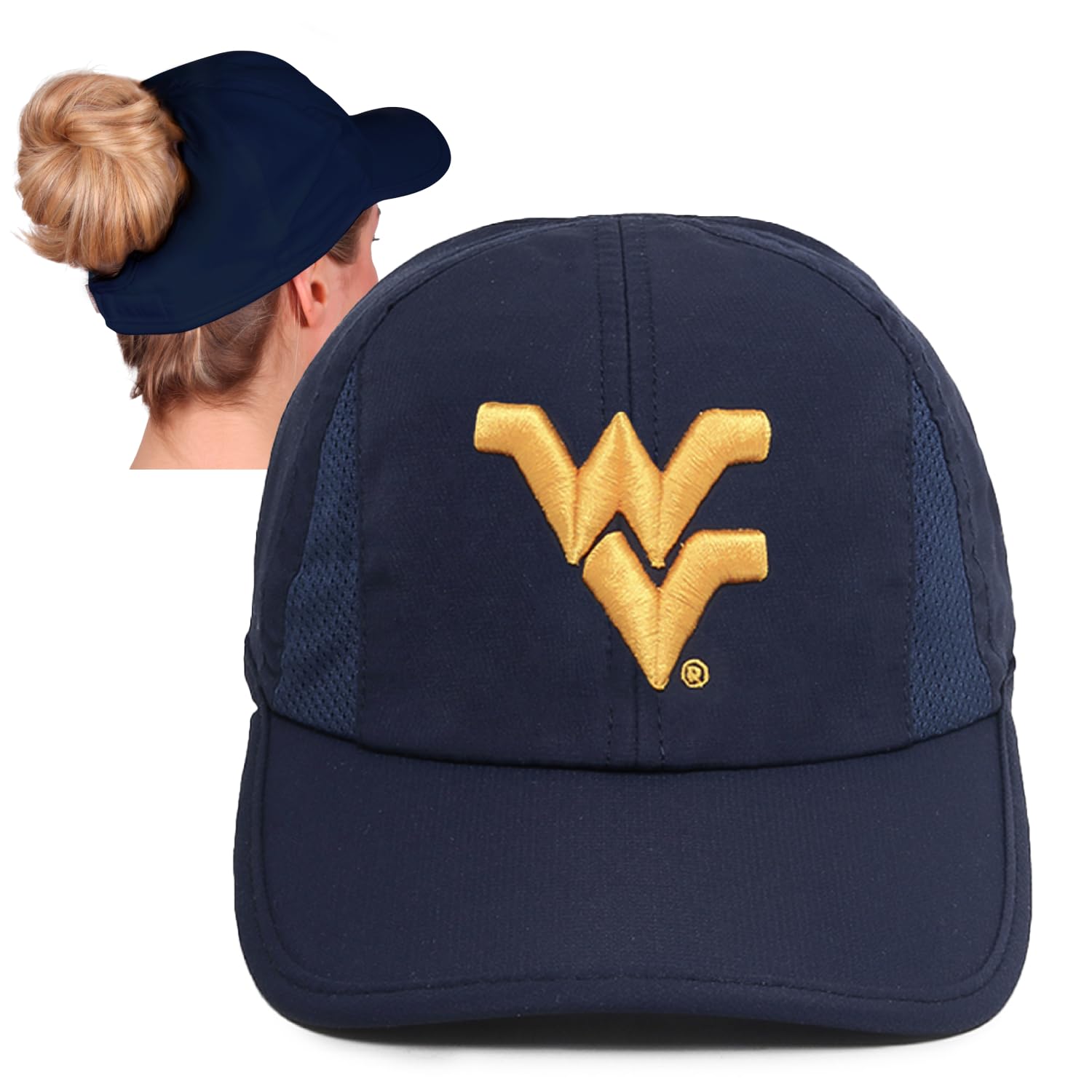 Ponyflo Womens Ponytail Baseball Cap - Curly Hair