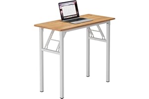 Need Small Desk 31 1/2" No Assembly Foldable Writing Table,Sturdy and Heavy Duty Folding Computer Desks for Small Space/Home 