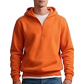 Mlgaril Men's Hoodie Quarter Zip Pullover Sweatshirts Fleece Hoodies Casual Long Sleeve Athletic Hooded Sweat Shirt for Men