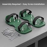 QWORK Gunite Spiked Shoes with 1 Inch Short Spikes for Epoxy Green 1 Pair view 3