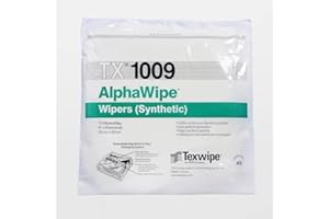 Texwipe TX1009 AlphaWipe Heavyweight Polyester Cleanroom Wiper, 9" x 9", White (Pack of 150)
