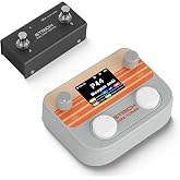 STRICH Pipe Tones Pocket Multi-Effects Processor for Guitar and Bass with Foot Pedal 10 Effect Modules 125 Effects 40s Looper 100 Drum Patterns USB Audio Interface Wireless Control (Gray)